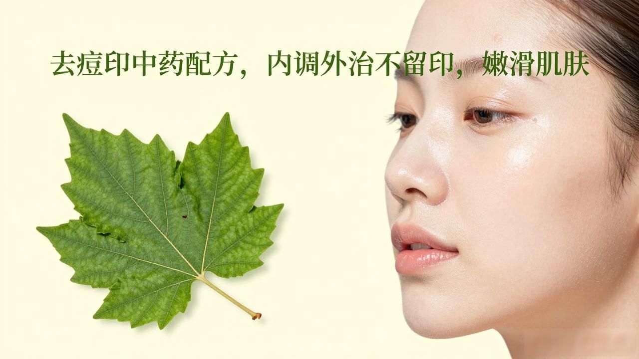 去痘印中药配方,内调外治不留印,嫩滑肌肤