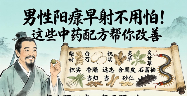 男性阳痿早射不用怕!这些中药配方帮你改善