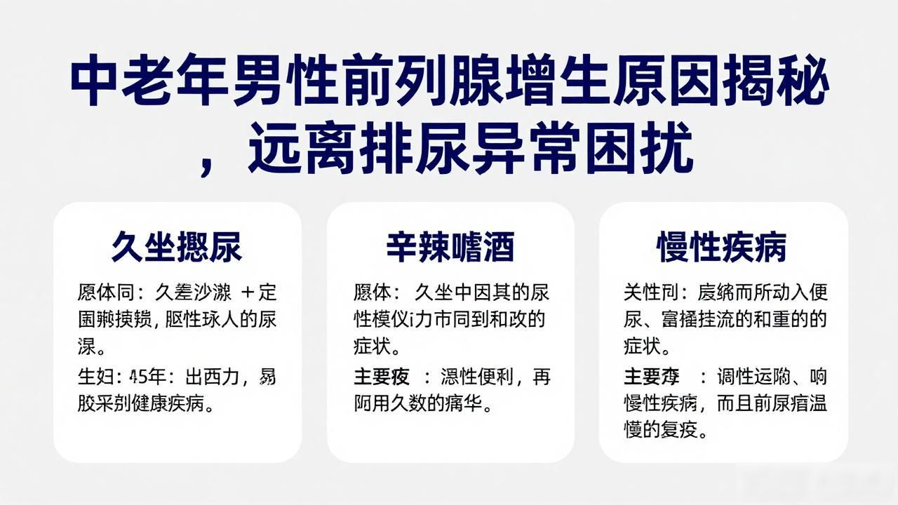中老年男性前列腺增生原因揭秘,远离排尿异常困扰