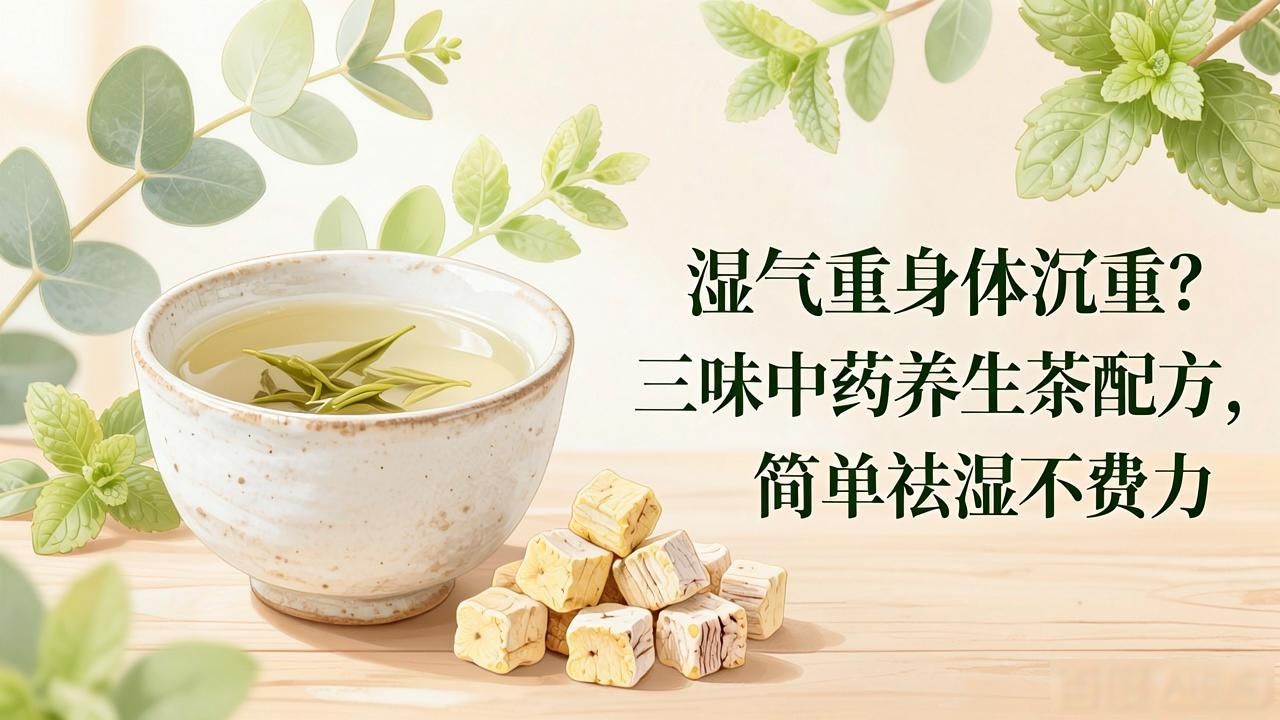 湿气重身体沉重?三味中药养生茶配方,简单祛湿不费力