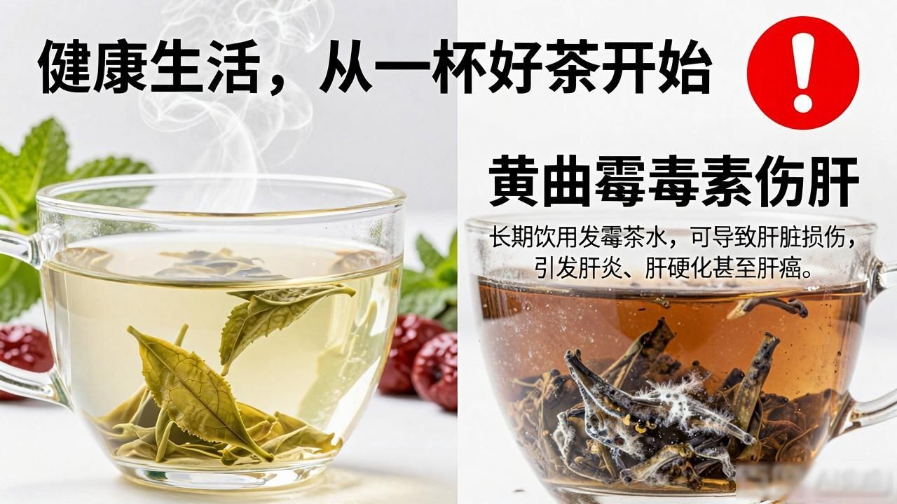 老茶发霉别喝！黄曲霉毒素伤肝，中药养生茶配方要新鲜