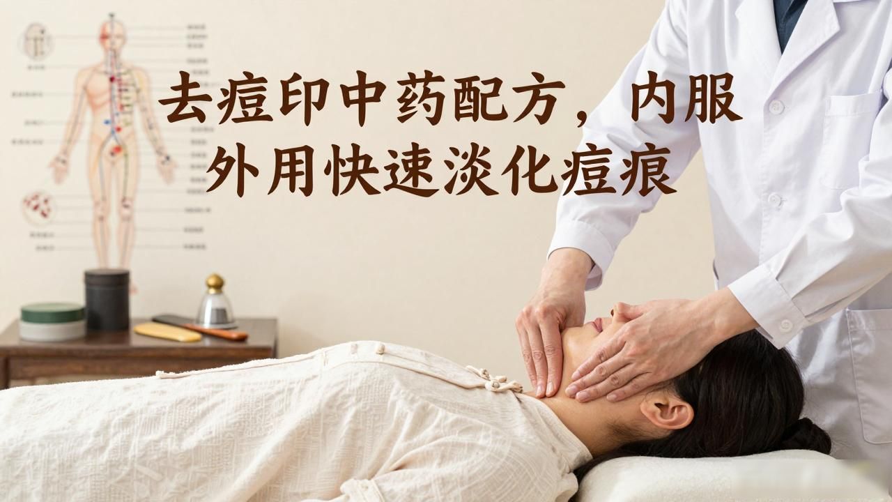 去痘印中药配方，内服外用快速淡化痘痕