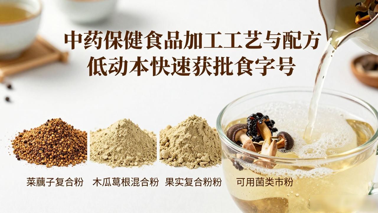 中药保健食品加工工艺与配方 低成本快速获批食字号