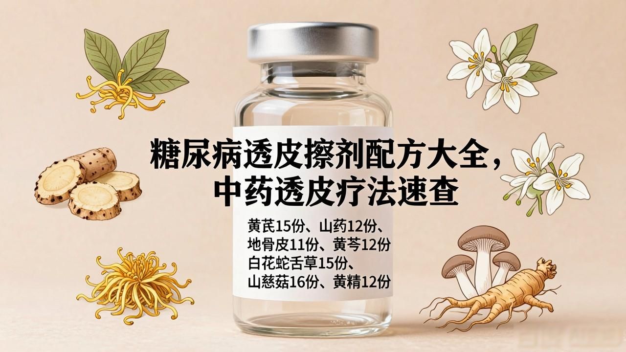 糖尿病透皮擦剂配方大全,中药透皮疗法速查
