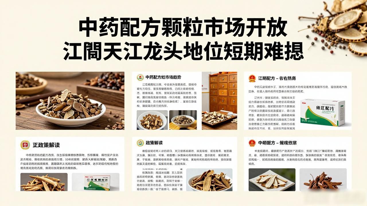 中药配方颗粒市场开放 江阴天江龙头地位短期难撼
