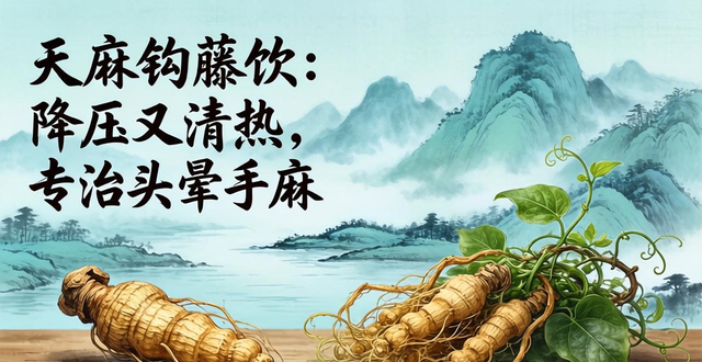 天麻钩藤饮:降压又清热,专治头晕手麻