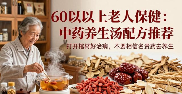 60岁以上老人保健：中药养生汤配方推荐