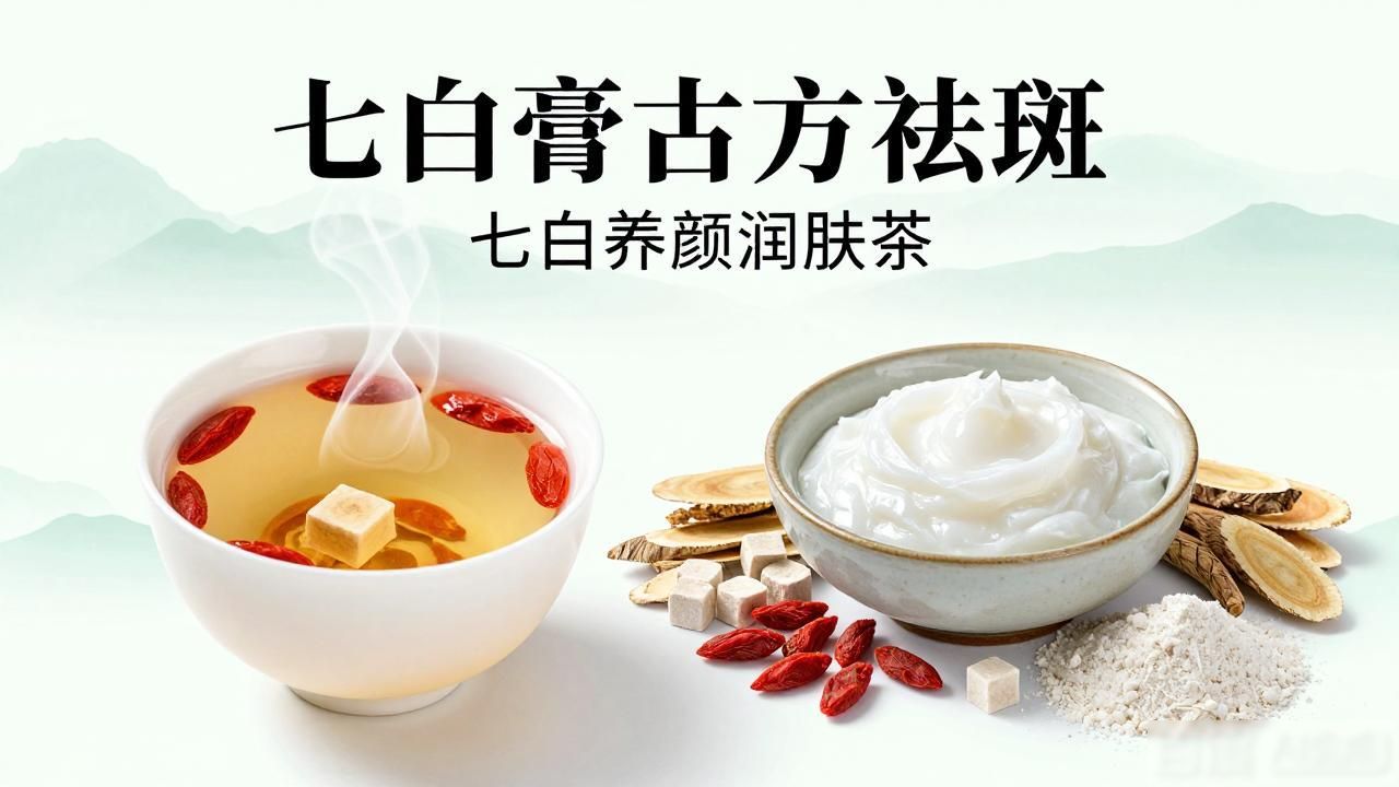 七白膏古方祛斑:中药面膜配方,淡化黄褐斑晒斑