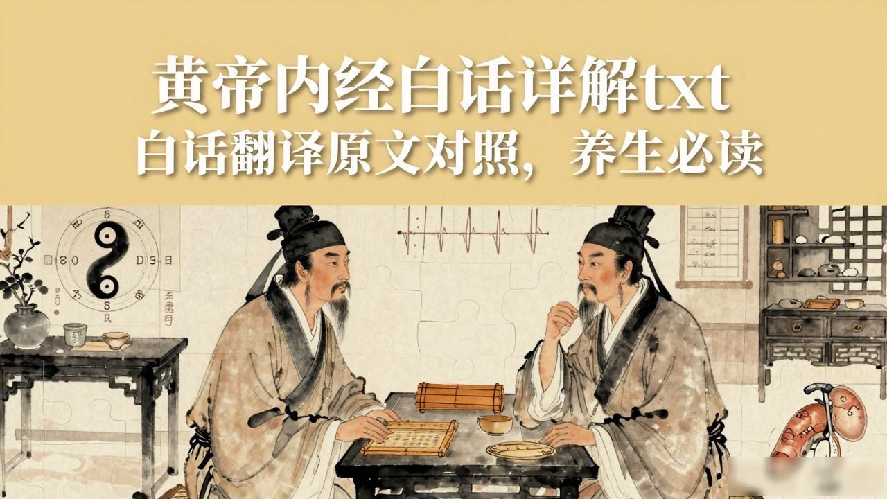 黄帝内经白话详解txt,白话翻译原文对照,养生必读