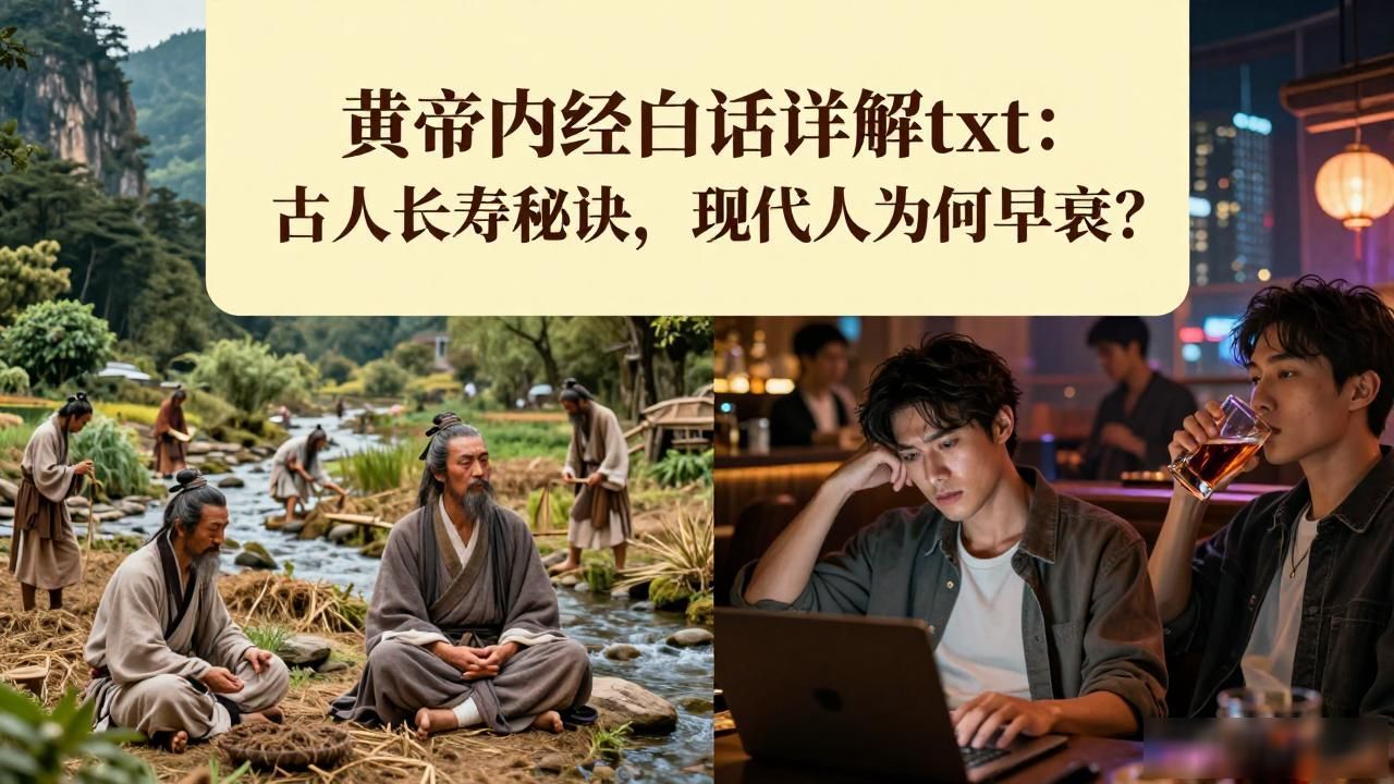 黄帝内经白话详解txt:古人长寿秘诀,现代人为何早衰?