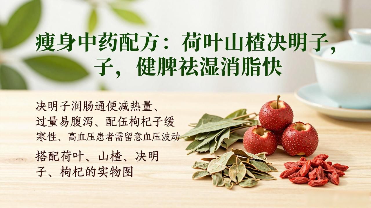 瘦身中药配方：荷叶山楂决明子，健脾祛湿消脂快