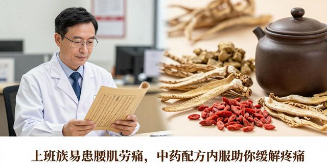 上班族易患腰肌劳损,中药配方内服助你缓解疼痛