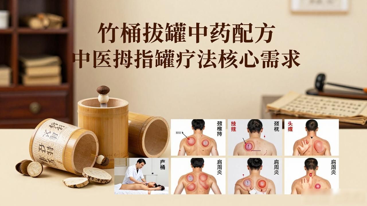 竹桶拔罐中药配方 中医拇指罐疗法核心需求