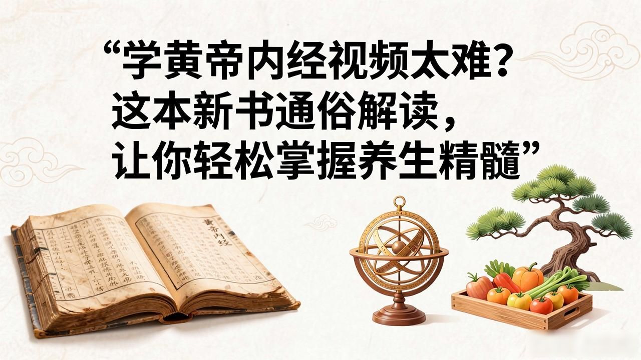 学黄帝内经视频太难？这本新书通俗解读，让你轻松掌握养生精髓