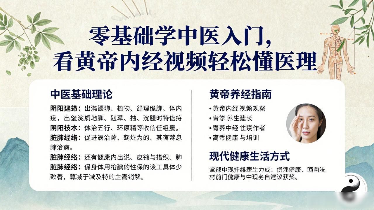 零基础学中医入门，看黄帝内经视频轻松懂医理