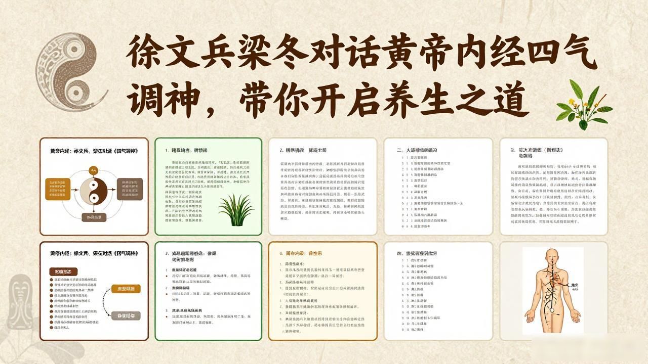 徐文兵梁冬对话黄帝内经四气调神，带你开启养生之道