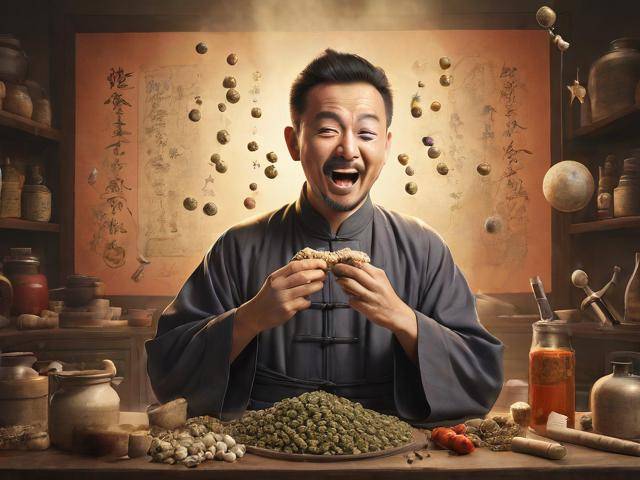 吃中药丸图片搞笑「吃中药配图」